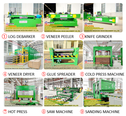 Sperrholzmaschinenlinie