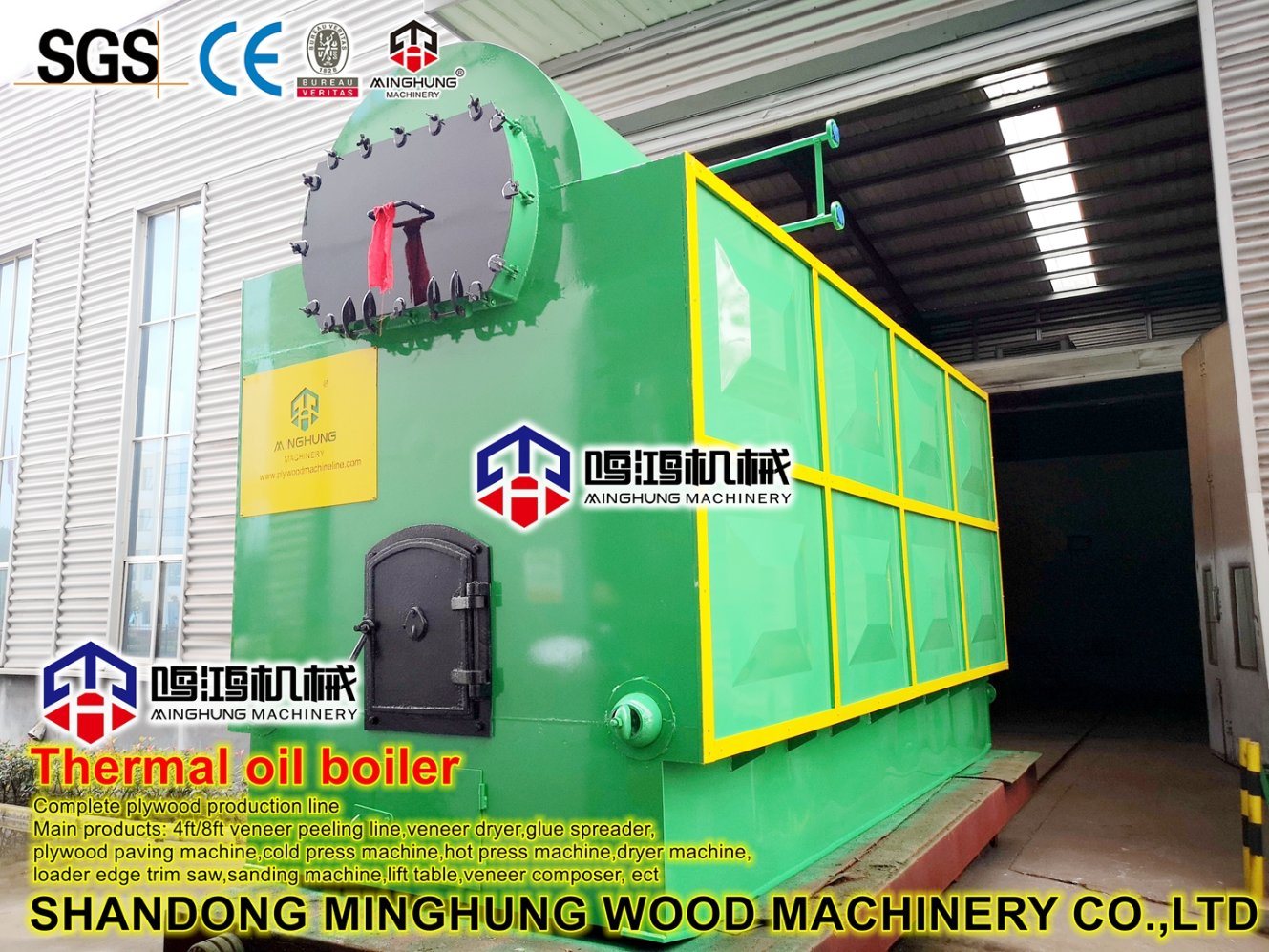 China Factory Biomasse-Dampfkessel für Sperrholz-Heißpresse