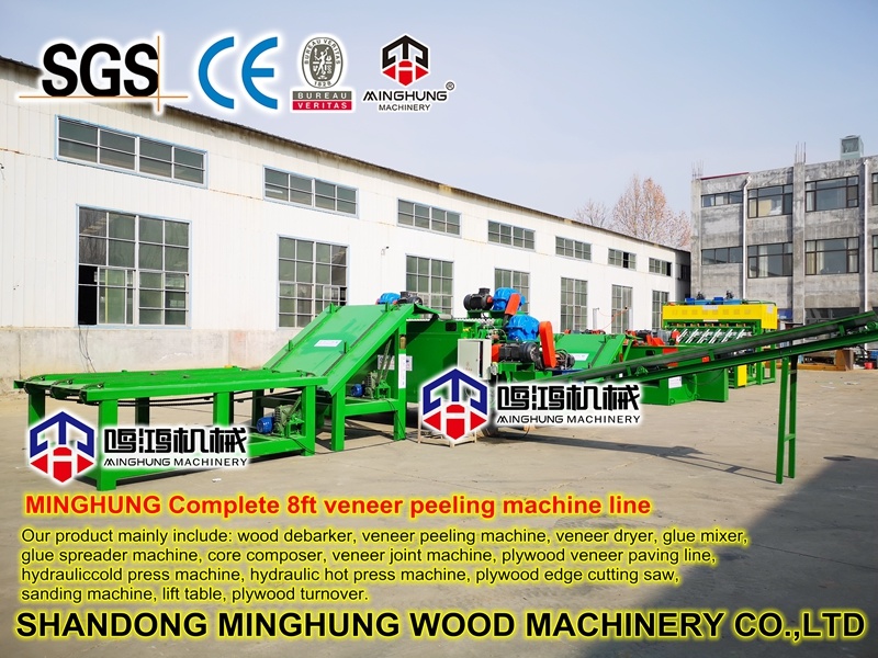Log-Entrindungsmaschine Holzfurnier-Schälmaschine