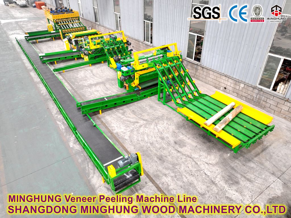 Holzbearbeitungsmaschine, Furniermaschine, die Hartholz sch&auml;lt