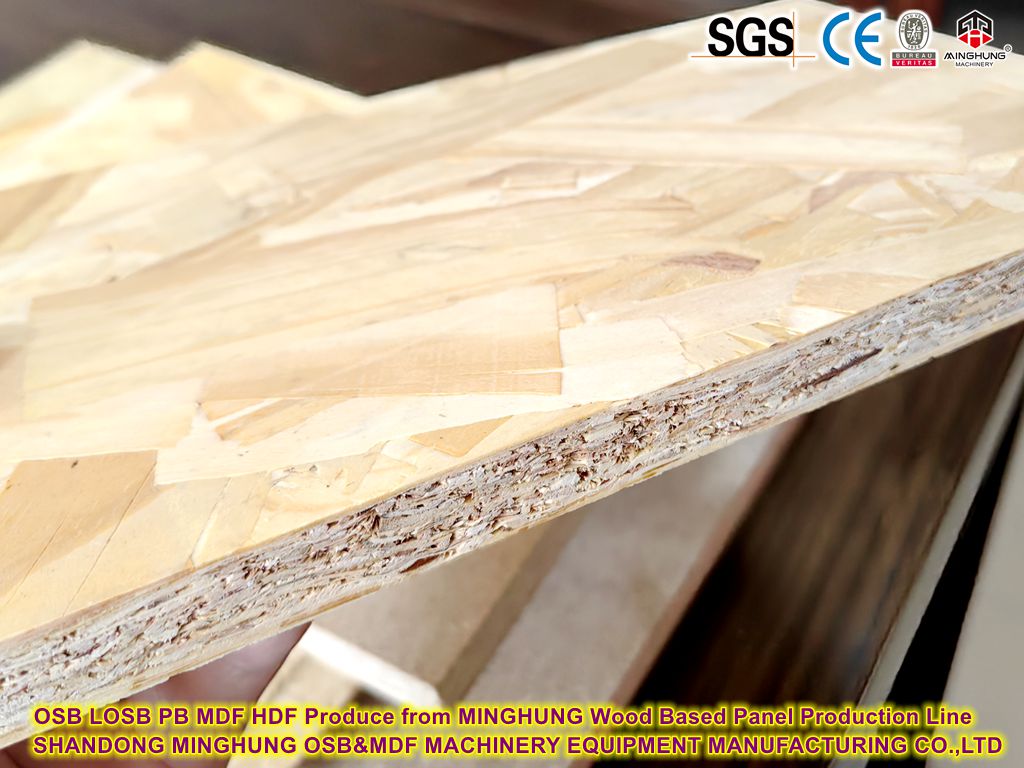 OSB LOSB PB MDF HDF -Produkte aus MINGHUNG Holzproduktionslinie auf Holzbasis