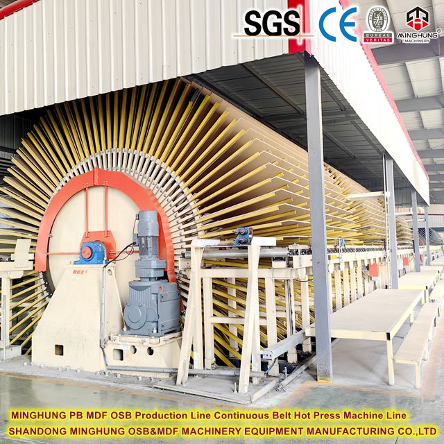 PB MDF OSB Continuous Rieme Hot Press Machine Linie