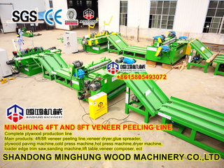 Spindellose Furnierschälmaschine mit Servomotor