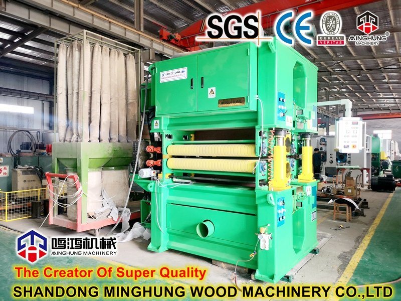 Präzise Doppelseiten-Kalibrierschleifmaschine für die Holzbearbeitungs-Sperrholzmaschine