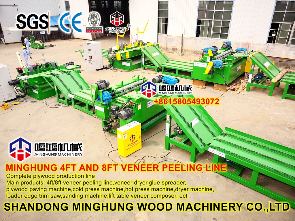 m&aacute;quina de descascar folheado de madeira