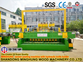 Furnierschälmaschine für die Sperrholzherstellung