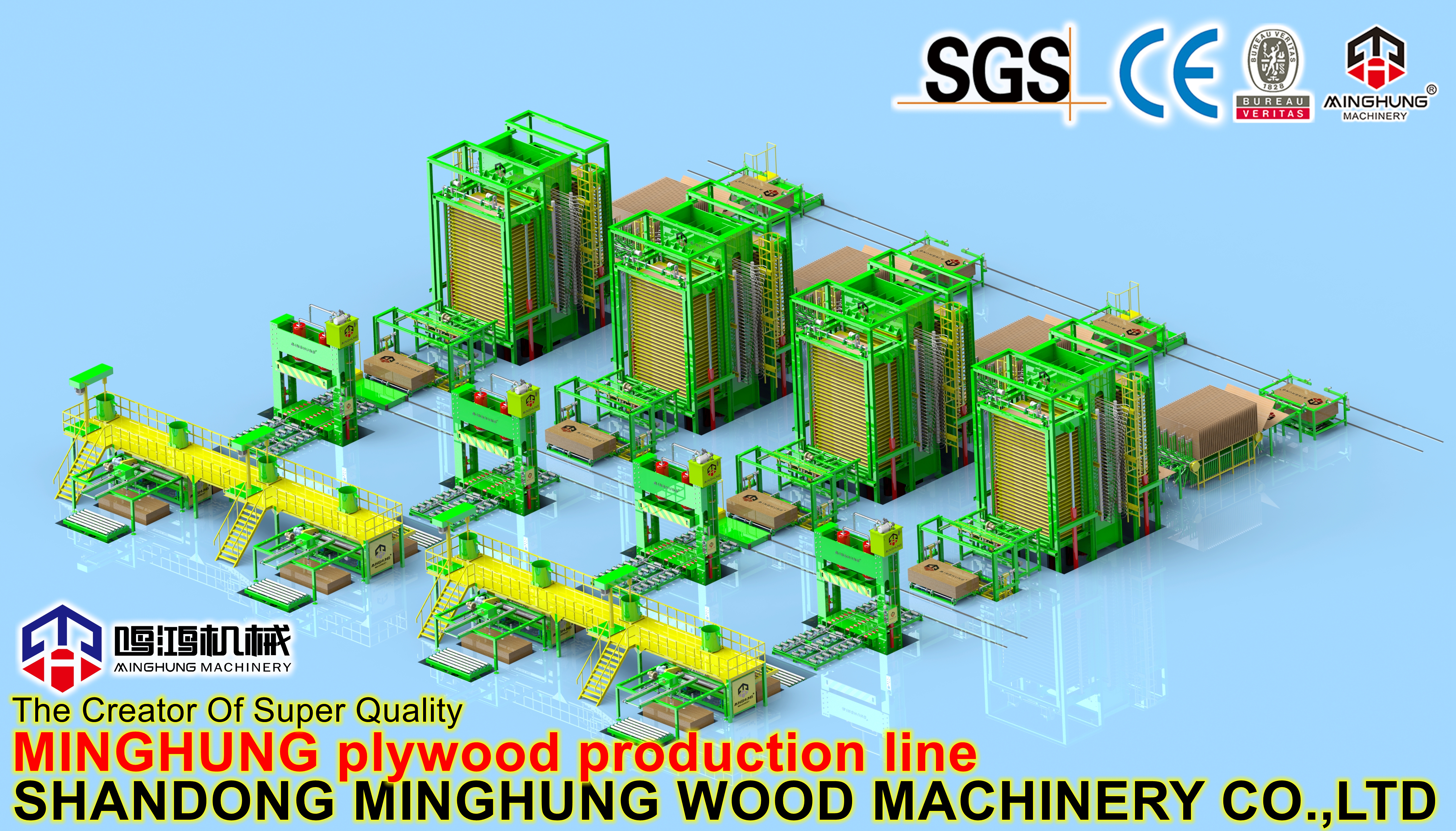 Sperrholzproduktionsmaschine