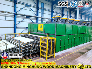 Holzbearbeitungsmaschinen: Kernfurnierwalzen-Netztrocknungsmaschinen für die Produktionslinie zur Herstellung von Kernfurnieren vom chinesischen Minghung-Hersteller von Holzbearbeitungsmaschinen