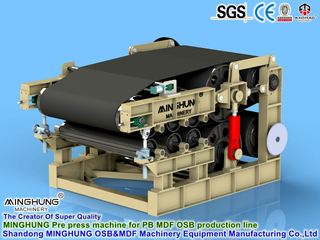 Spanplatten, Spanplatten, Spanplatten, OSB, MDF, HDF, Produktionsausrüstung: Kontinuierliche Mehrwalzen-Vorpress-Heißpressmaschine 