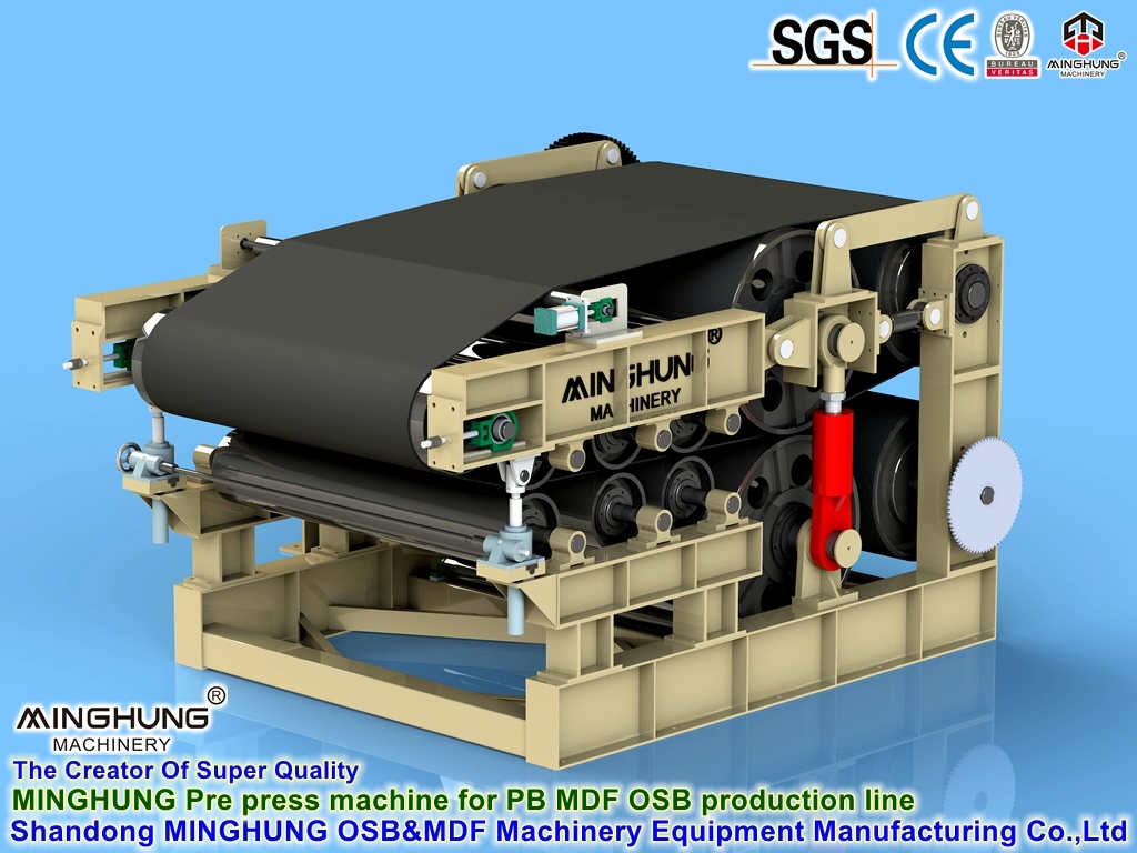 Holzwerkstoffplattenmaschinen: Kontinuierliche Mehrwalzen-Vorpressmaschine für Spanplatten-Produktionsanlagen