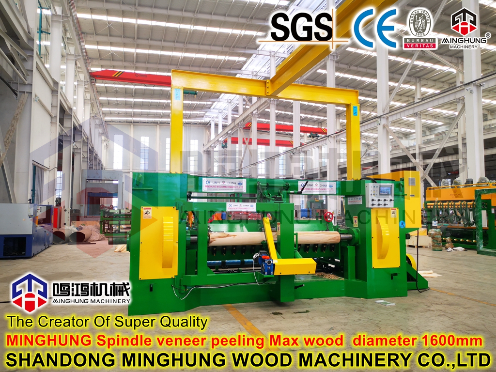 Holzbearbeitungsspindel Log Peeling Schneidemaschinen