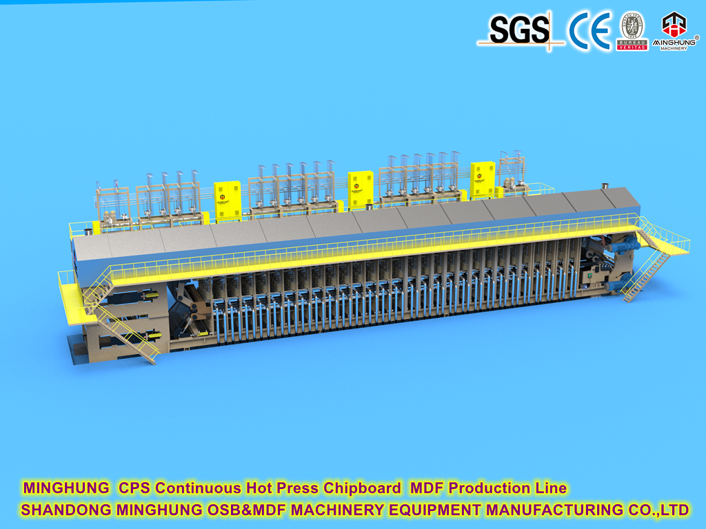 CPS kontinuierliche Hot Press Chipboard MDF -Produktionslinie