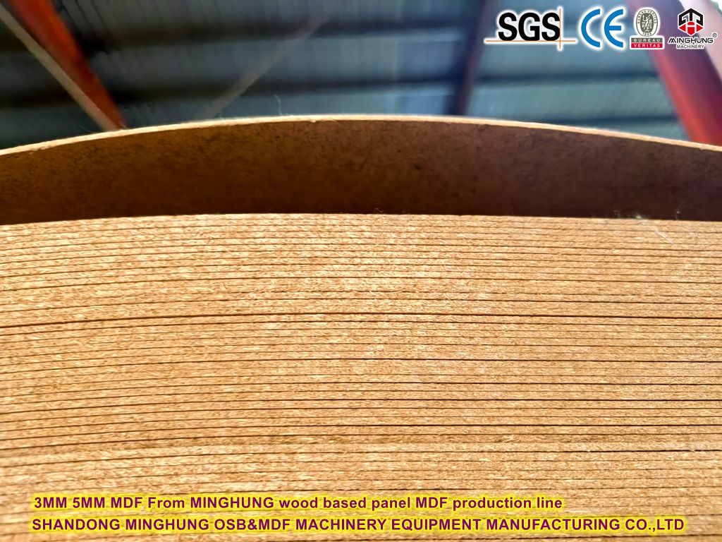 3mm 5 mm MDF aus MINGHUNG Holzbasis MDF -Produktionslinie
