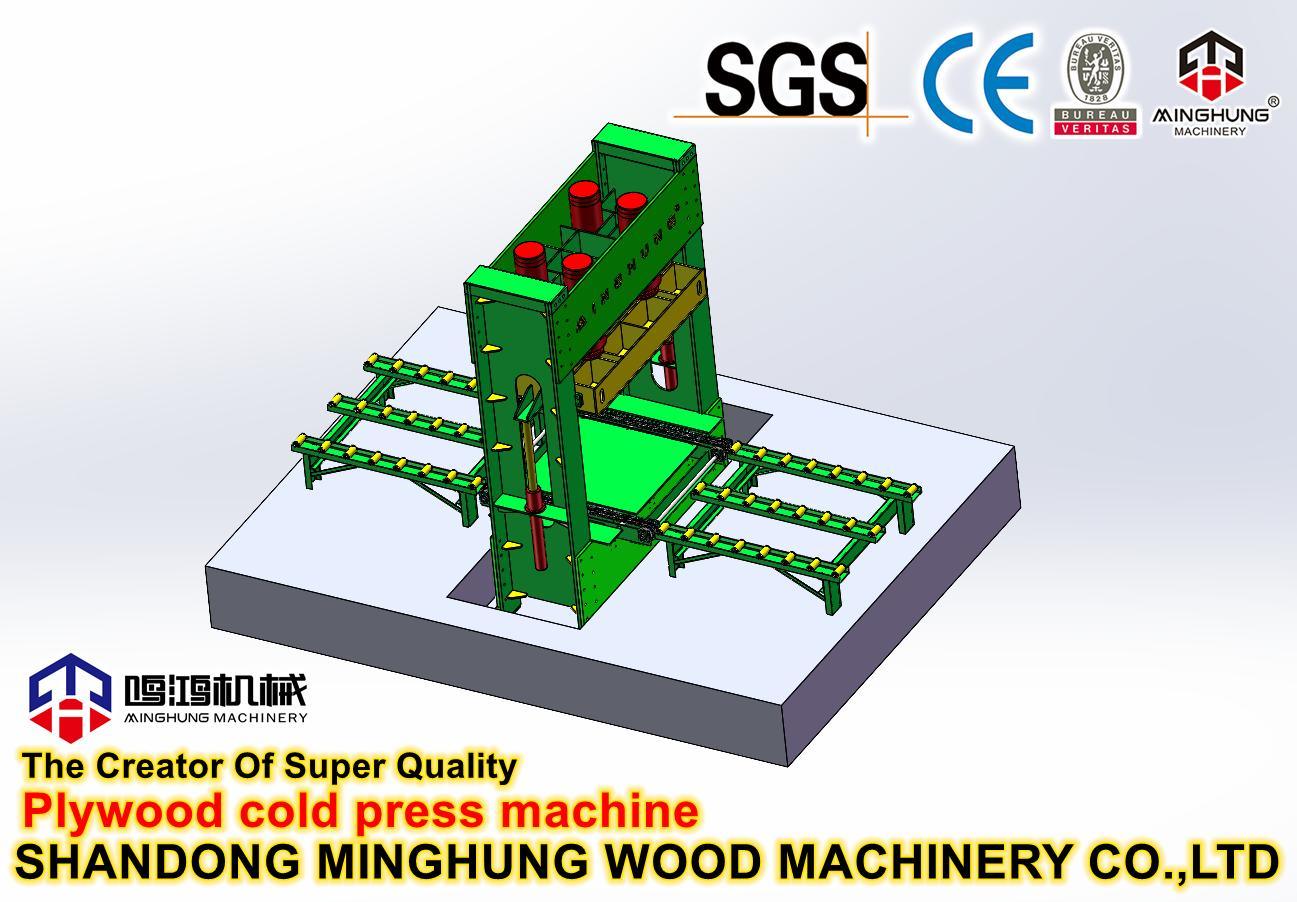 Sperrholz-Produktionslinie Furnier-Kaltpressmaschine für die Sperrholzherstellung