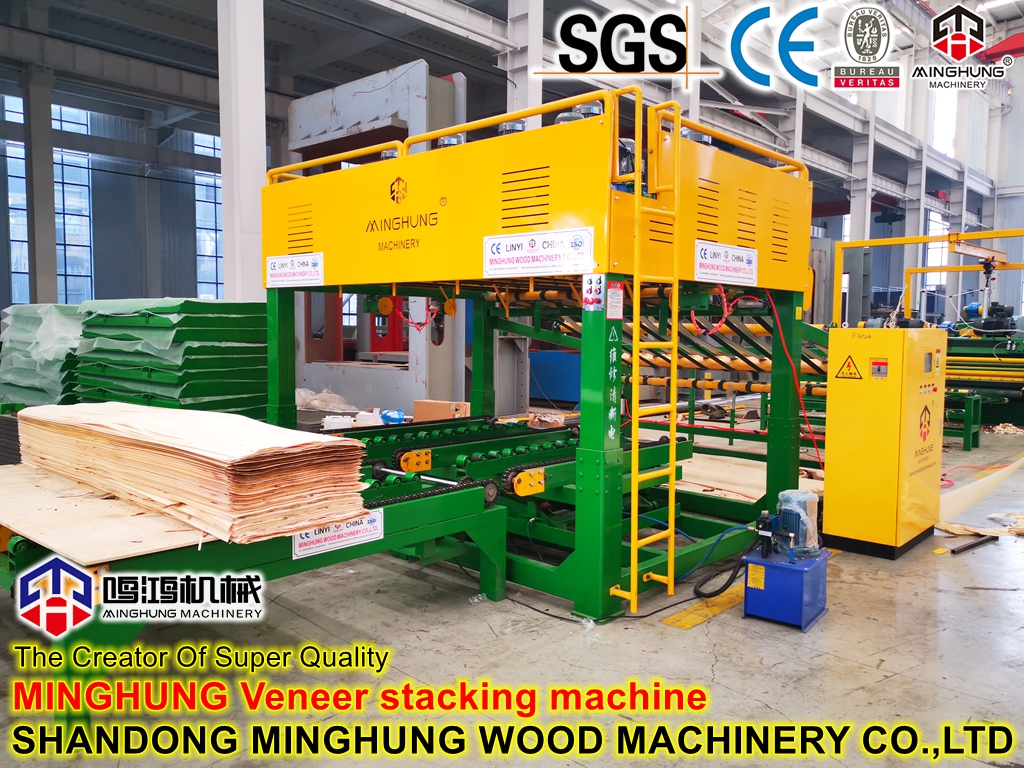 Stapelung von Furnierblättern