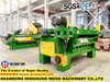 China Wood Log Bark Rounding Debarker Machine mit Abfallzerkleinerer
