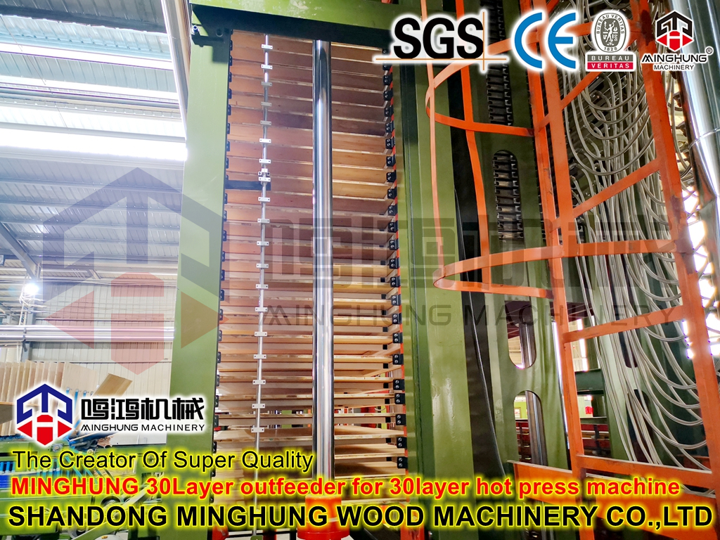 unloading frame for auto plywood prodcution line