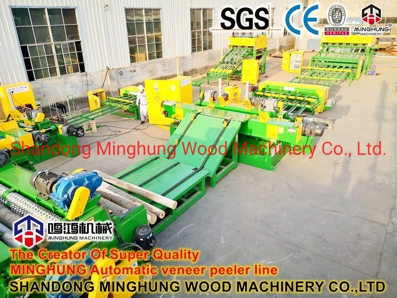 Spindellose 8-Fuß-Holz-Baumstamm-Schälmaschine für die Herstellung von Sperrholzfurnier-Papel-Möbeln