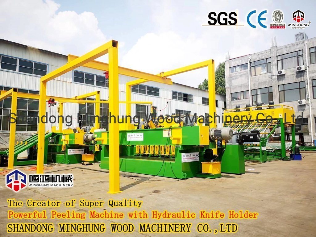 China Spindleless 8feet Wood Log Tree Furnierschälmaschine zur Herstellung von Sperrholz und Möbeln