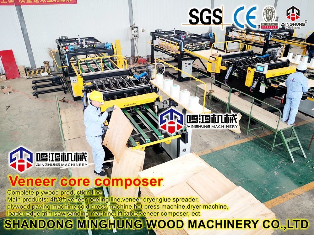 Sperrholzbearbeitungsmaschine zur Herstellung von Bausperrholz