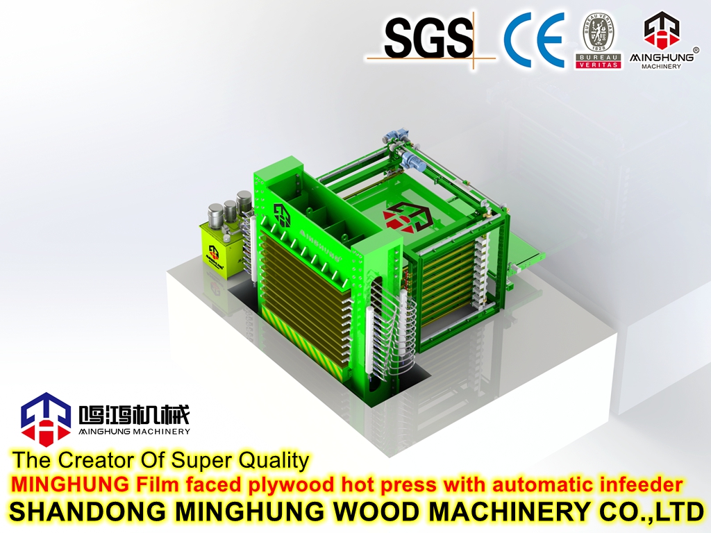 Folienlaminierungs-Heißpressmaschine für die Herstellung von melaminbeschichtetem Sperrholz