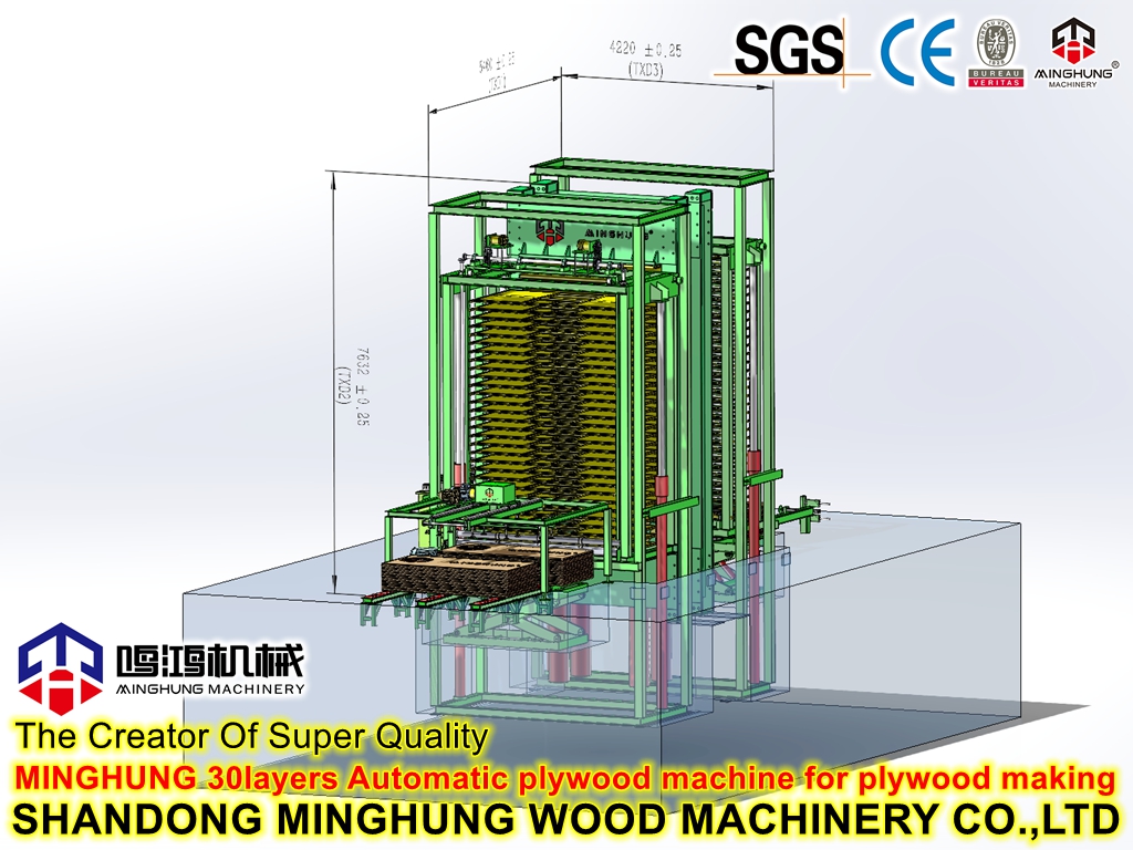 Heißpressmaschine für Sperrholz mit großem Druck und Ölkessel