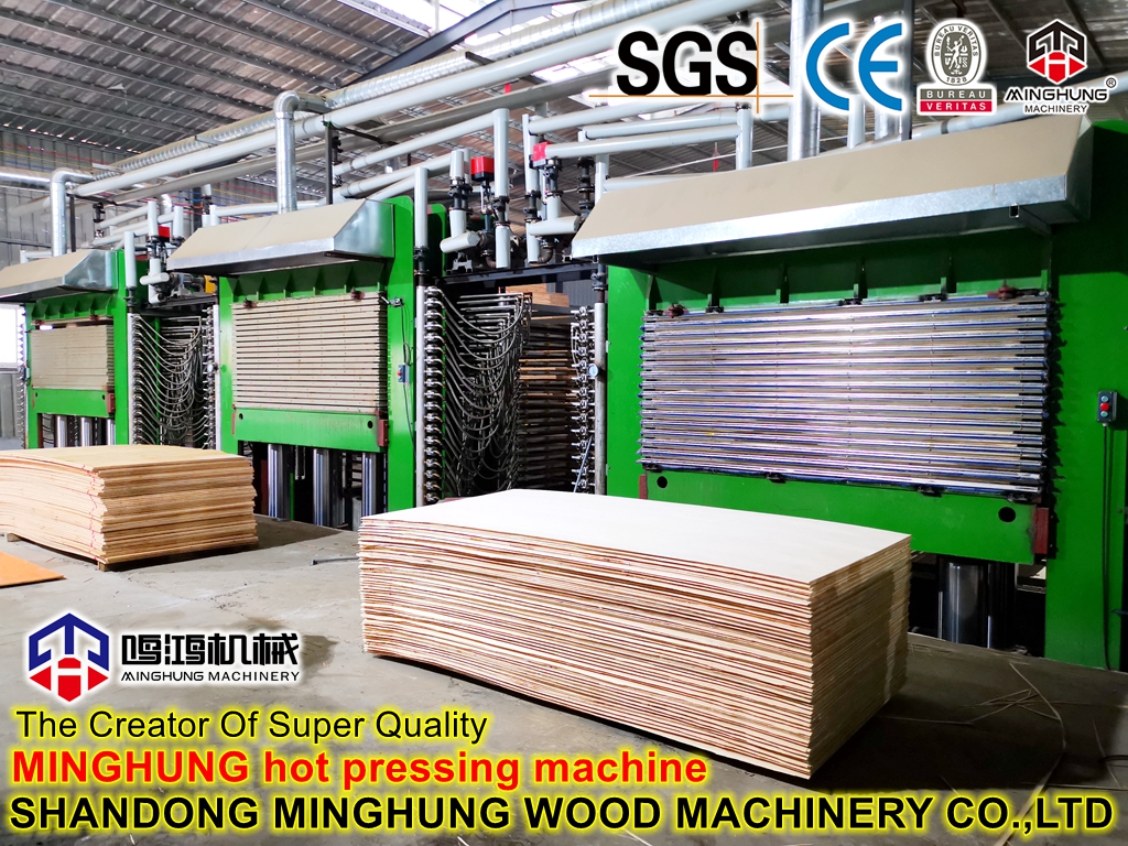 Heißpressmaschine für Sperrholz für die Holzbearbeitung