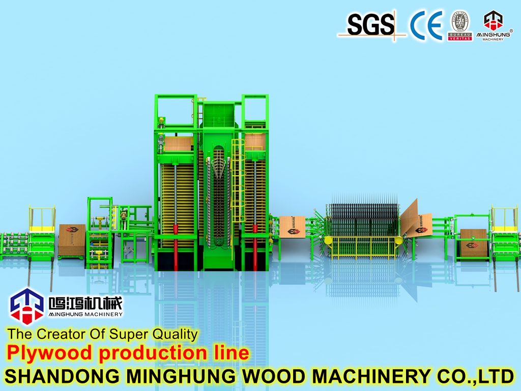 30-lagige Sperrholz-Heißpressmaschine mit automatischem Be- und Entladesystem