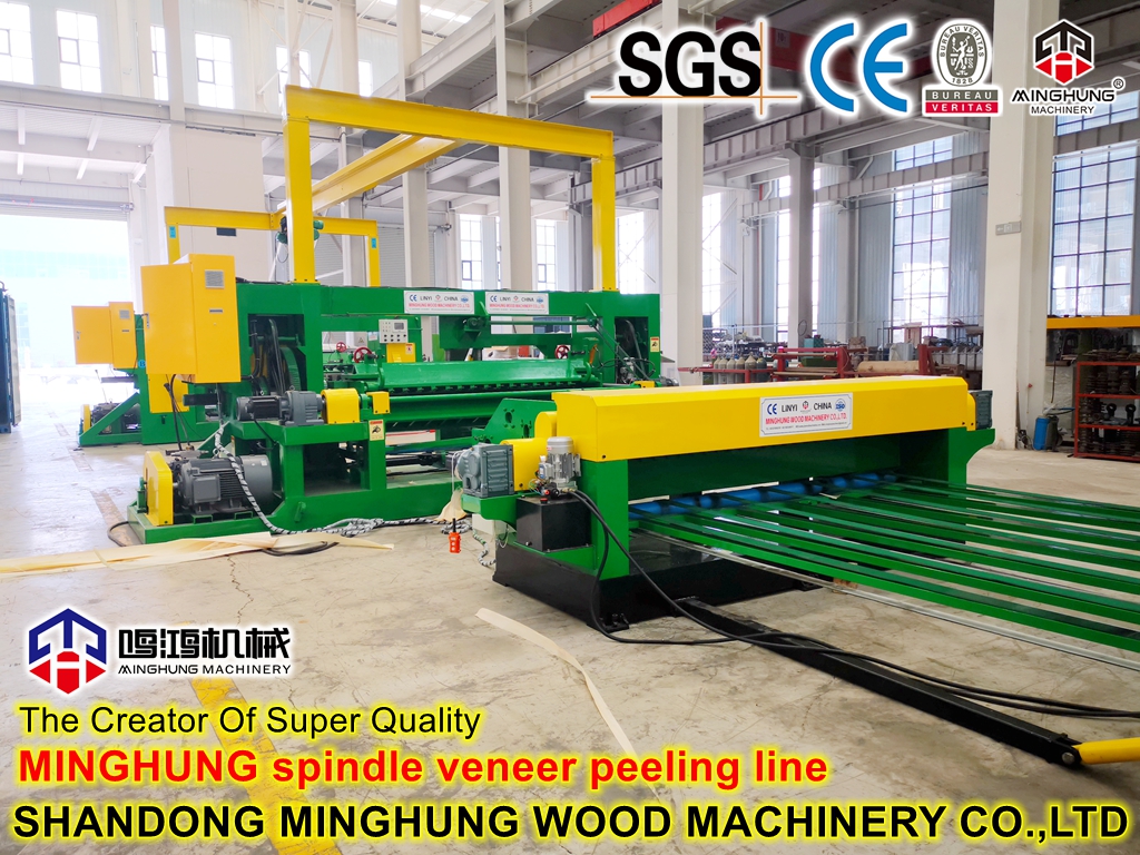 China Minghung Furnierschneidemaschine: Kernfurnierschälmaschine für die Sperrholzproduktion auf Holzbasis