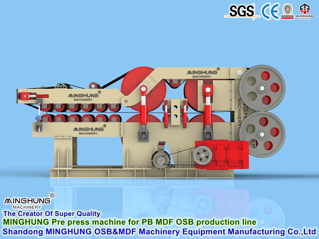 Vorpressmaschine für orientierte Strandplatten