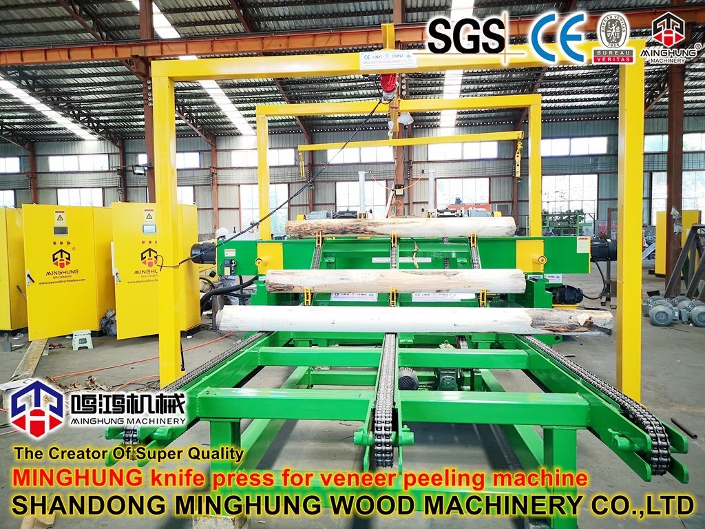 Sperrholzherstellungsmaschine Furnierschälmaschine Rundholzschneidemaschine