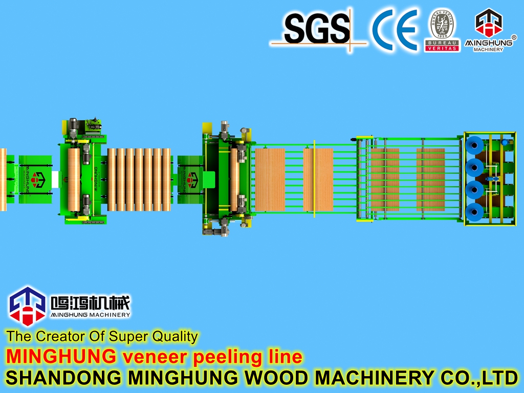 spindellose Furnierschäldrehmaschine