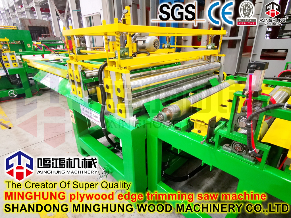OSB-MDF-Sperrholz-Kantenschneidesägemaschine, automatische Kantenanleimmaschine für Sperrholzplatten mit Kantenschneidemaschinen