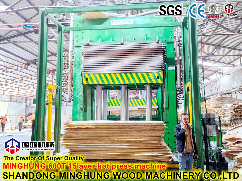 4 * 8 Fuß Sperrholz-Heißpressmaschine für Forstprodukte
