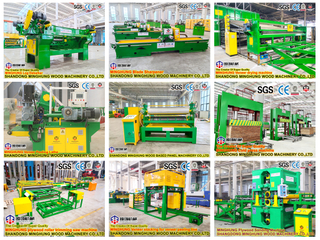 Hocheffizientes Sperrholzproduktionssystem aus recyceltem Holz