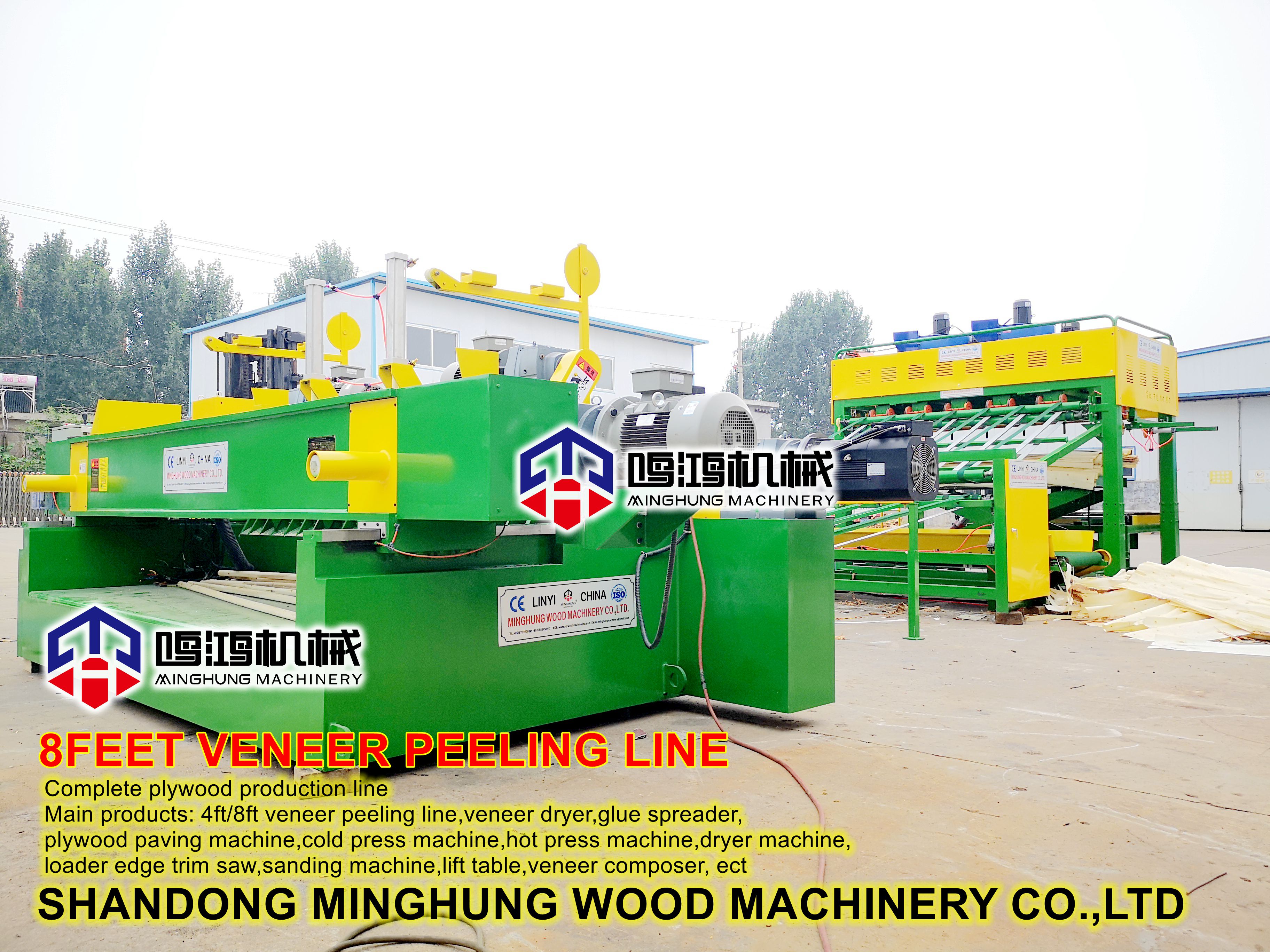 8-Fuß-Produktionslinie für spindellose Holzfurniere aus der China-Fabrik