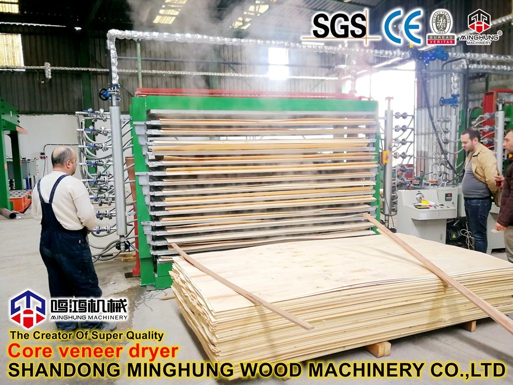 Furniertrocknermaschine für Buchen-Pappel-Sperrholz-Holzkern