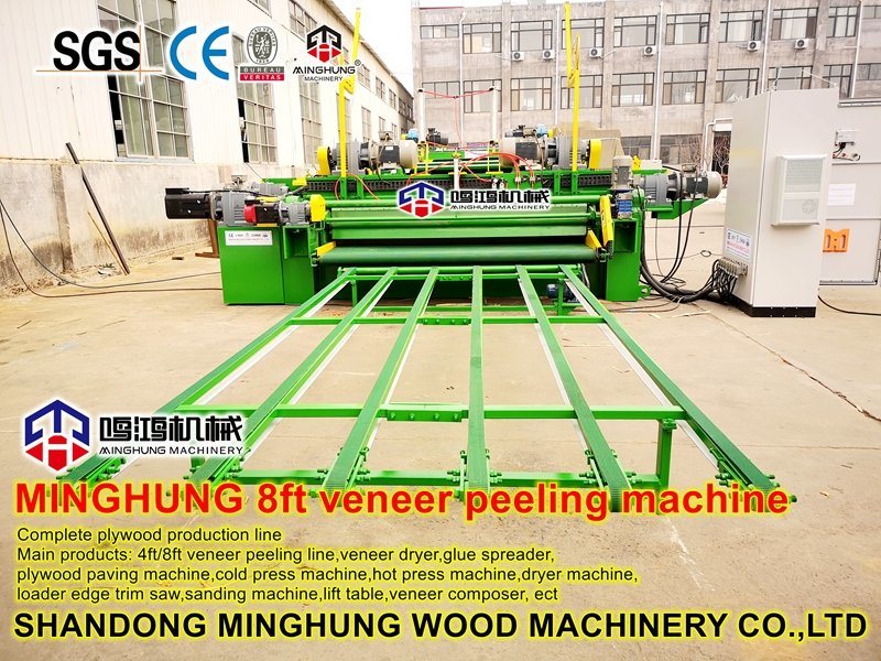 8-Fuß-Holzverarbeitungs-Schälmaschine zur Herstellung von Möbelfurnieren