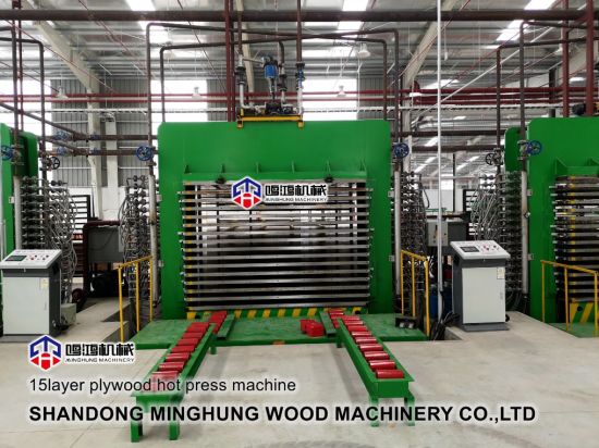 Hydraulische Heißpressmaschine mit dicker Heizplatte für die Sperrholzherstellung