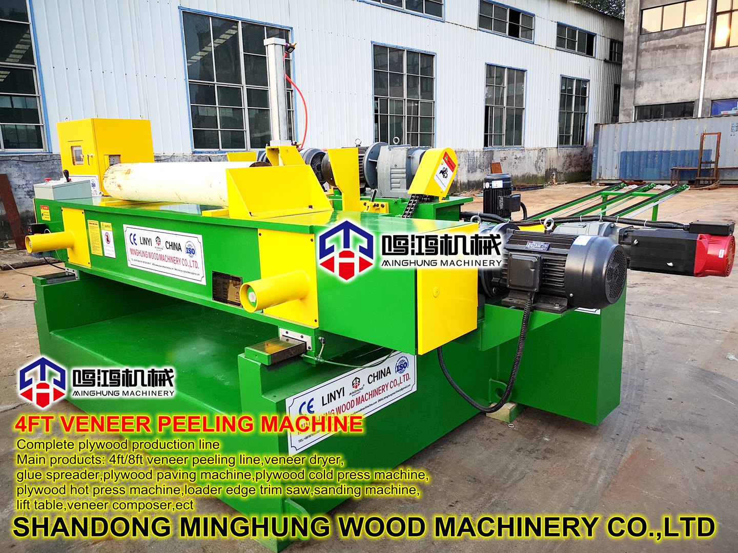 Rotationsschneidemaschine Log Peeling Furnier Produktionslinie