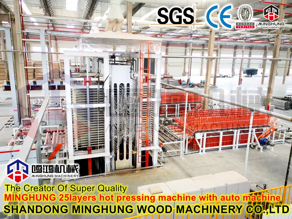 Holzbearbeitungsmaschinen / Sperrholzmaschine / Heißpresse
