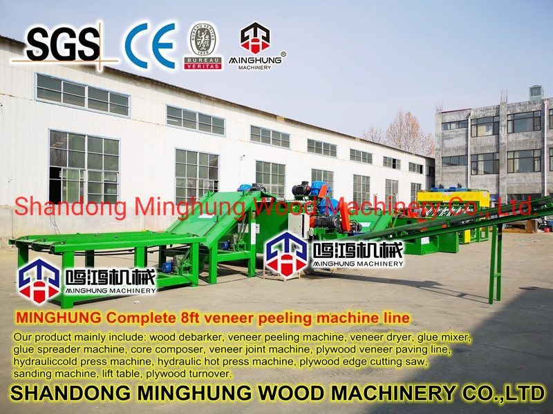 Maschine zur Herstellung von Holzfurnieren Entrindungsmaschine