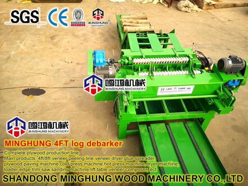 Hydraulische 4-Fuß-Holzhacker-Entrindungsmaschine in China