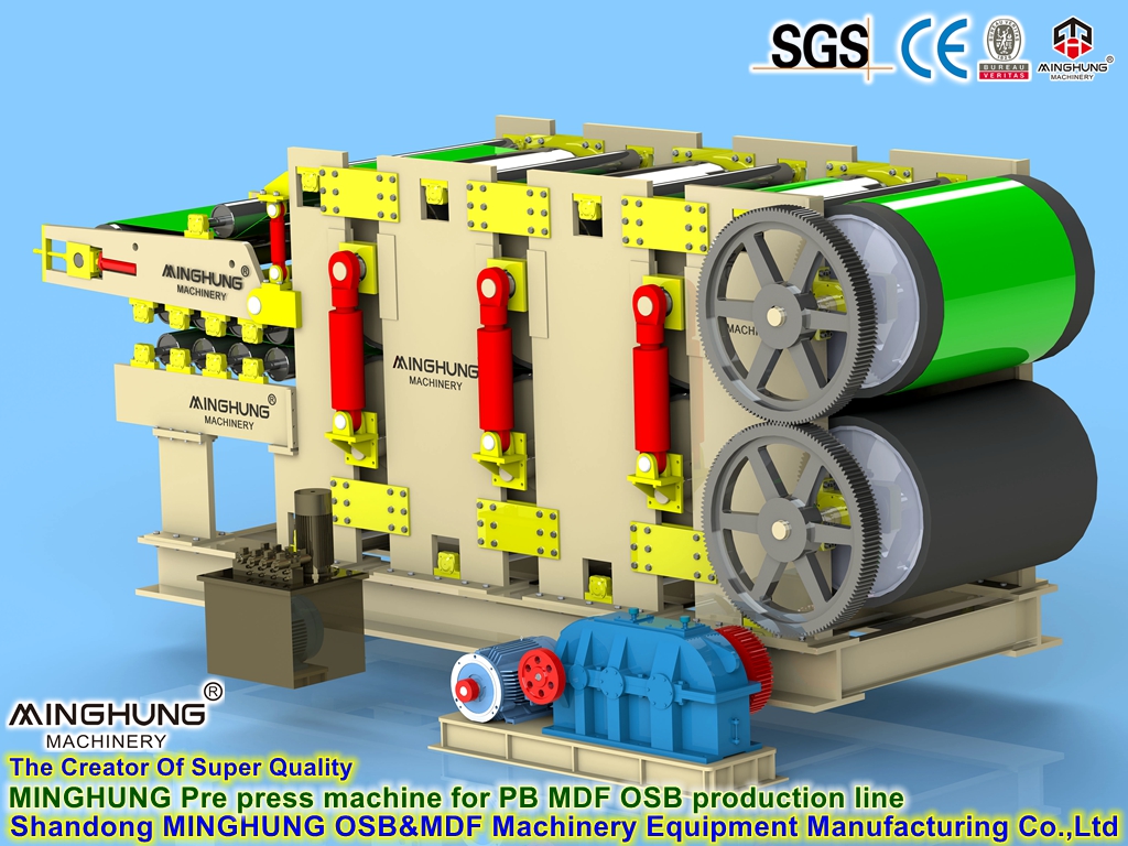 Vorpressmaschine für OSB-Platten