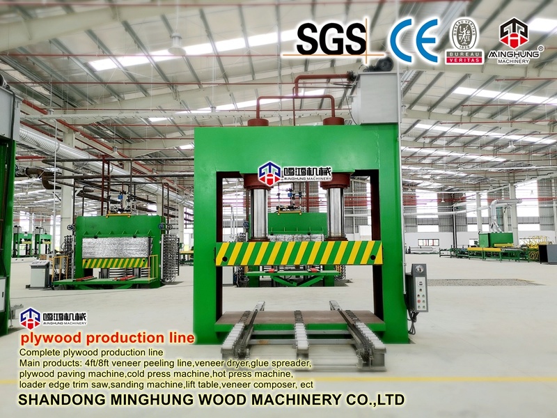Holzbearbeitungsmaschine Sperrholzherstellungsmaschine Kaltpressmaschine