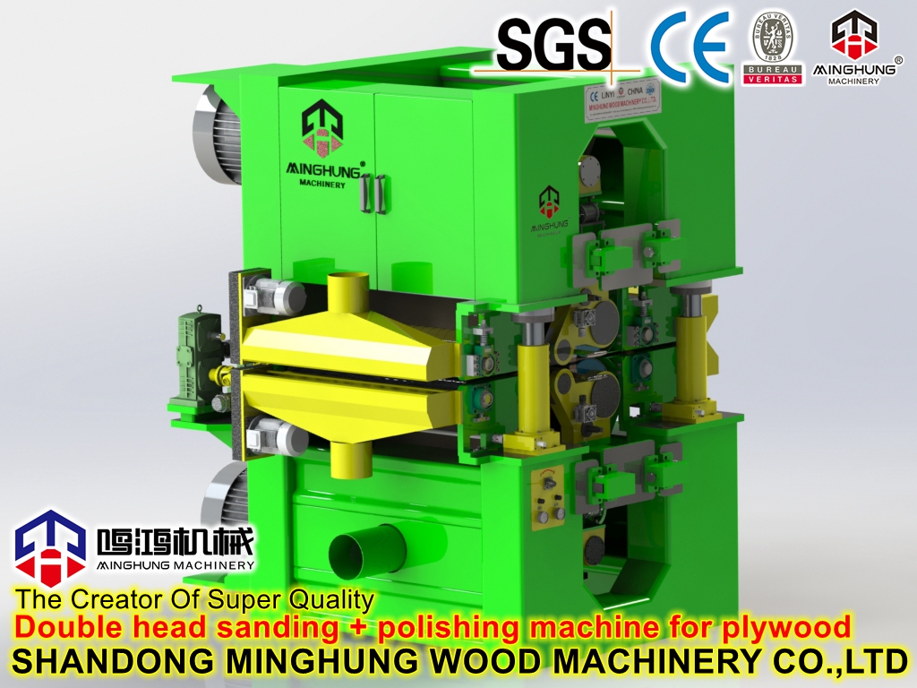 Doppelkopf-Schleif- und Poliermaschine für Sperrholz