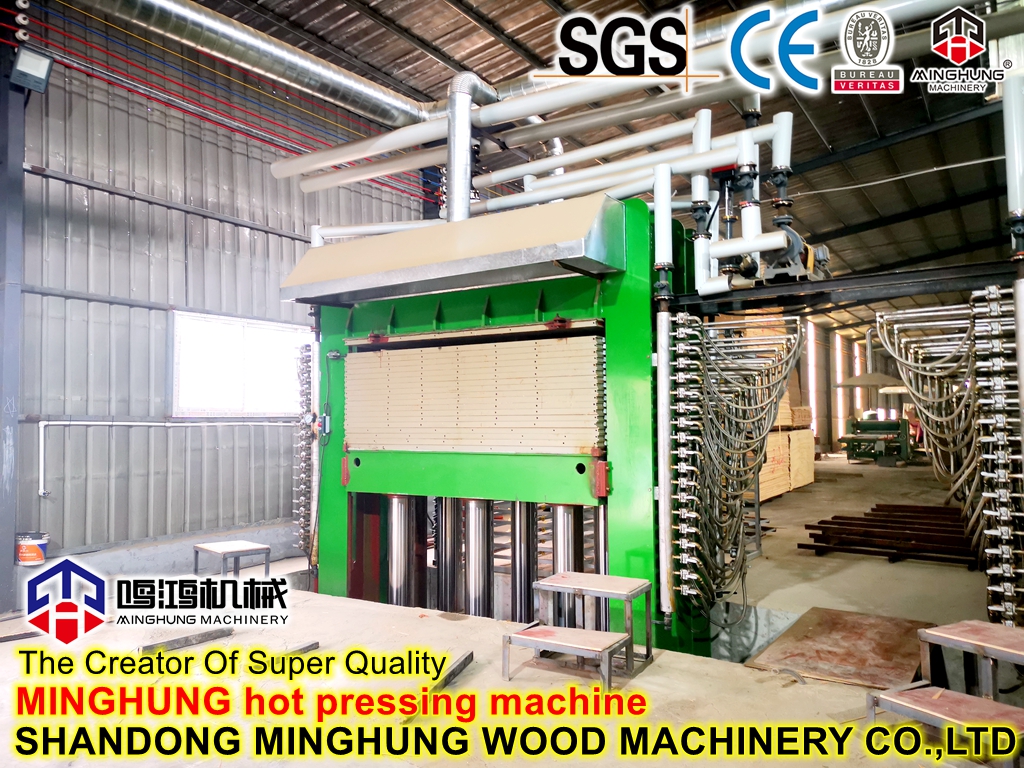 Sperrholzpressmaschine Heißpresse für dekoratives Sperrholz im Außenbereich