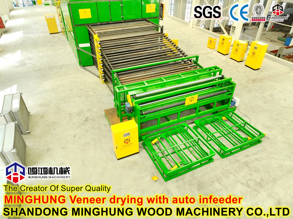 Furniertrocknung mit automatischer Zuführung