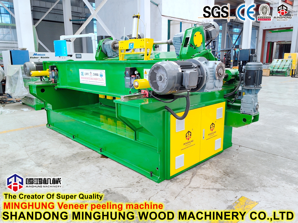 Minghung-Kernfurnier-Produktionsmaschinen: CNC-Spindel, 8 Fuß Spindel, rotierende Holzfurnier-Schälschneidemaschine 
